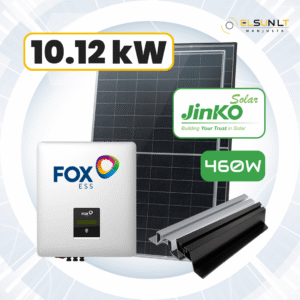 10.12 kW Jinko + FoxESS+ Konstrukcija — saulės elektrinės komplektas
