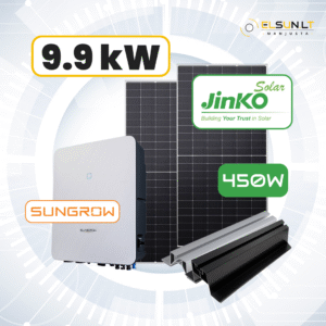 9.9 kW Jinko + Sungrow + Konstrukcija — saulės elektrinės komplektas